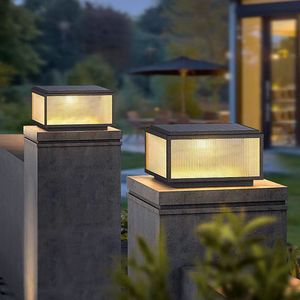 Lampes solaires pour piliers, étanches, lampes de poteau extérieures, lampes modernes pour clôture de jardin, portail, mur - Product Image 1
