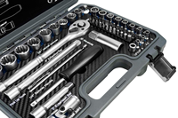 GTYPRO Taiwan Quality 52pcs Multi-Tooth Inch TORX Gear Lock Ratchet Set Profile XZN E Profile Socket Set Metric 1/4 3/8 Nut Bit