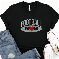Nouveau design – Transfert thermocollant en vinyle de haute qualité pour T-shirt, motif « Football Mom » avec strass, vente en gros