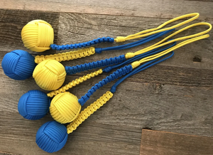 Toptan örgülü paracord kendini savunma halat topu maymun yumruk anahtarlık Pet köpek kapı çekme - Product Image 3