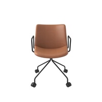 Chaise de formation moderne en cuir pour hôtel et bureau, design pivotant confortable