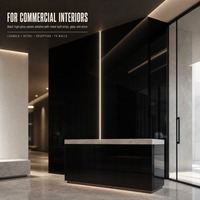 Panneau MDF UV Noir Pur Haute Brillance 1220x2440mm 18mm, Fibreboard Stratifié de Qualité Supérieure Couleur Foncée pour Vitrine de Luxe