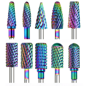 1 pièce Embout de ponçage en alliage arc-en-ciel de remplacement pour machine à ongles, pour le retrait du vernis <span class=keywords><strong>gel</strong></span> et les accessoires de manucure pédicure, outils pour ongles - Product Image 1