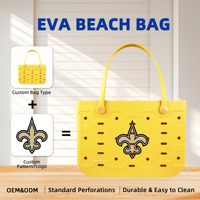 Sac fourre-tout en mousse EVA léger et imperméable, fourni par l'usine, avec poignées, sac de plage décontracté, sac de shopping personnalisé avec logo