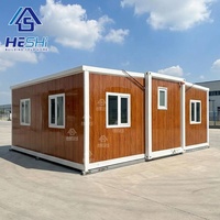 Maison préfabriquée extensible en conteneur de 20 pieds, 30 pieds, 40 pieds, prête à l'emploi, construction de maison préfabriquée, cuisine, immobilier
