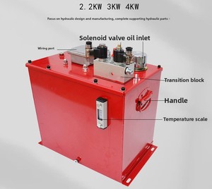Estación de Bombeo Hidráulica Metálica Moderna Ultra Silenciosa de 1.5KW, 2.2KW, 3KW y 50L para Elevadores Domésticos, Plataformas Elevadoras y Bombas Hidráulicas de Carga - Product Image 2