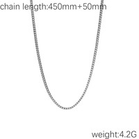Collier chaîne maille forçat Gaovo en acier inoxydable plaqué or 18 carats avec fermoir mousqueton carré, bijoux pendentif pour hommes et femmes