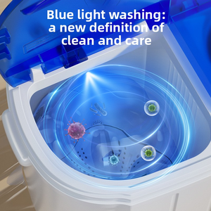 <span class=keywords><strong>Lave</strong></span>-<span class=keywords><strong>linge</strong></span> semi-automatique mini à double cuve <span class=keywords><strong>avec</strong></span> essoreuse en acier pour bébés, enfants et usage domestique - Product Image 3