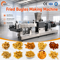 Machine à fabriquer des Bugles frits, ligne de production de chips de maïs triangulaires Doritos, extrudeuse à double vis