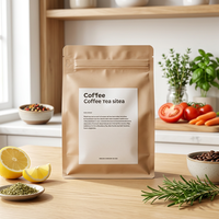 Pochette alimentaire PE givrée gaufrée premium avec encoche de déchirement, qualité alimentaire, fermeture éclair supérieure, pour échantillons de café, thé, cadeaux, petites séries personnalisées