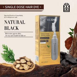 Zhaoone Thuốc nhuộm tóc Kem duy nhất-liều hoa cho bao gồm màu trắng và màu đen tóc thực vật dựa trên da thân thiện miễn phí từ tẩy trắng - Product Image 3