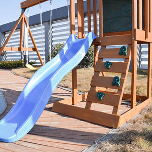Aire de jeux - Cour de jardin, équipement de jeux d'extérieur commercial, toboggan pour enfants, maison de jeux, balançoire en bois pour la cour - Product Image 5
