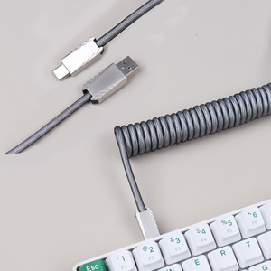 Tùy chỉnh loại C mùa xuân xoắn ốc Cáp USB Bàn Phím Cơ khí cuộn cáp Loại C USB fgg Cáp cơ khí - Product Image 2