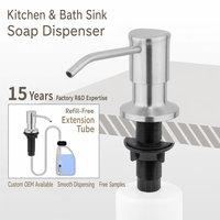 Vente en gros directe usine : Têtes de pompe distributeur de savon en acier inoxydable 304 pour accessoires d'évier de cuisine et de salle de bain