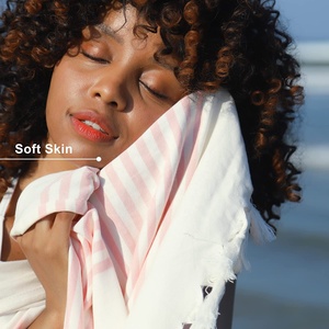 منشفة شاطئ تركية كبيرة جدًا سريعة الجفاف من القطن ، منشفة شاطئ كبيرة الحجم كبيرة جدًا للكبار ، هدايا منشفة شاطئ - Product Image 3