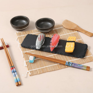 Juego de Sushi Completo Estilo Japonés, Vajilla de Madera y Piedra, Certificado LFGB, Imagen del Monte <span class=keywords><strong>Fuji</strong></span>, Personalizado, Venta al por Mayor de Fábrica, Juego de Regalo - Product Image 3