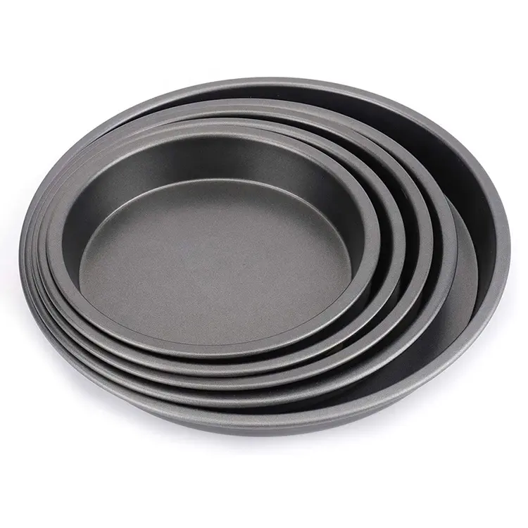 Nonstick Pizza Pan For Oven Round Bake model Tray Sheet Carbon Steel Pie Pan Baking Plate for Home Bakeware Bread Cake Handmade