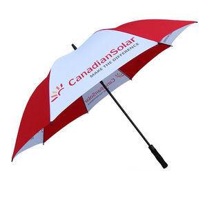 Parapluie de golf à ouverture automatique avec impression de logo personnalisé Manteau en polyester UV argenté de 30 pouces avec impression de logo pour la promotion - Product Image 2