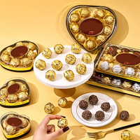 Cadeaux de chocolat de la Saint-Valentin de qualité supérieure en gros, chocolats aux noix en forme de cœur, collations romantiques de luxe