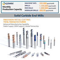 COWEE von GJB 4-Schneiden-Flachfräser mit variabler Helix, U-Schlitz, HRC48, für Stahl, Gusseisen, hoher Vorschub, CNC-Schabern, Halbschleifen, OEM