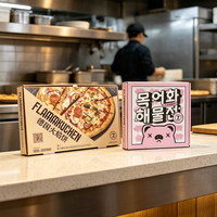 Boîte à pizza en carton ondulé, vente en gros directe d'usine, boîte d'emballage pour pizza sur mesure pour les entreprises de restauration