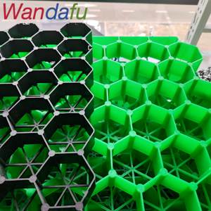 Dalles en plastique emboîtables alvéolées stabilisées aux UV, perméables en PEHD, pour aménagement paysager, drainage intensif, jardins, parcs, barrages, écoles - Product Image 1