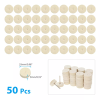 Utile 50-Set par Carton 150pcs Set de Tampons de Polissage en Feutre Outil Rotatif Roue en Plastique Laine Type de Disque Abrasif