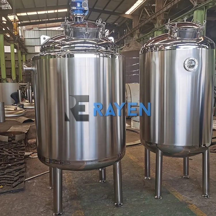 500L 1000L Stainless steel Tank with agitator homogenizer mixer Tank with jacket electric heating Stainless steel mixing Tank