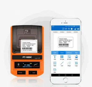 PUTYモバイルBTポータブルプリンターミニインプレソラポケットフォトプリンター、PT-50DC