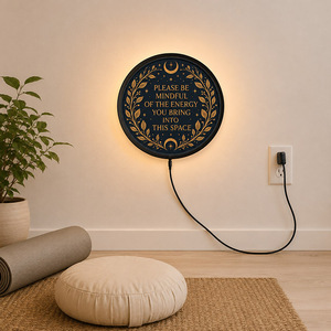 Enseigne lumineuse rétro « S'il vous plaît, soyez attentif » – Décoration murale classique avec citation positive pour salon, chambre, bureau, maison, bars – Art mural - Product Image 2