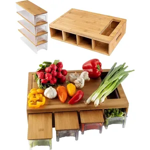 With A Robust Structure Knife-Friendly Surface Bamboo Cutting Board Stove Cover Sink