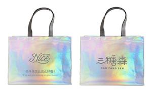 Sac non tissé laminé métallisé argent et or avec logo personnalisé, sac non tissé de haute qualité, sac non tissé pas cher - Product Image 2