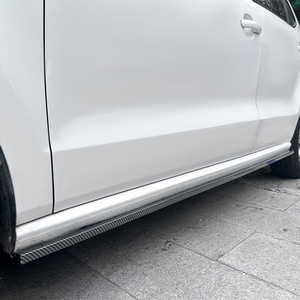 Jupes latérales Amp Z en fibre de carbone noir piano texturé pour Volkswagen Polo 6R 6C 2009-2017, finition mate, kit carrosserie - Product Image 3