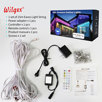 Lumières d'extérieur permanentes intelligentes RGB pour avant-toits, synchronisation musicale, étanches IP67, application et télécommande, minuterie à intensité variable, garantie 5 ans