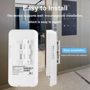 新设计KuWFi wifi 300Mbps 8dBi平板天线500米远程防抱死制动系统防水cpe ptp无线网桥，带24V POE - Product Image 5