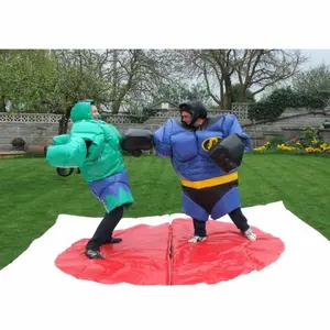 互动运动游戏充气相扑套装儿童成人服装超人相扑套装待售