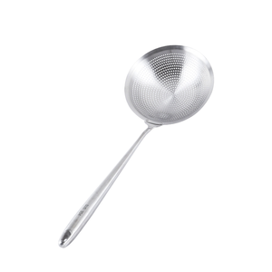 Écumoire en acier inoxydable avec poignée métallique, durable, lavage à la main uniquement - Product Image 1
