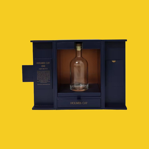 Boîte d'emballage rigide en carton magnétique <span class=keywords><strong>STPP</strong></span> pour whisky et champagne, avec double porte et tiroir pour la présentation de bouteilles d'alcool - Product Image 6