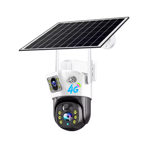 Caméra solaire Ptz V380 4mp 4G à double objectif Caméra Cctv de sécurité à double objectif Caméra 4G de <span class=keywords><strong>surveillance</strong></span> alimentée en extérieur Caméra solaire à double objectif 4G - Product Image 1