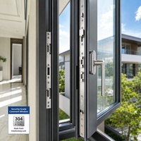 Fenêtre à battant en aluminium avec moustiquaire double couche, maille en acier haute transparence pour la ventilation et la protection contre les insectes
