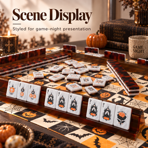 Fichas de Mahjong Americanas de Lujo de Diseño, 160 Piezas, Acrílicas, Resistentes a los Arañazos, con Diseño de Leopardo, para Fiestas de Halloween, Entretenimiento, Regalo - Product Image 3