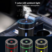 Portable Mini ultrasons batterie arôme diffuseur d'eau 7 couleurs LED USB voiture humidificateur d'air ciel étoilé lampe 1 an de garantie YS