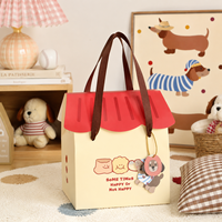 Boîte cadeau en carton en forme de maison de dessin animé mignonne pour biscuits, pâtisseries, anniversaires, fêtes, emballage portable, vente en gros