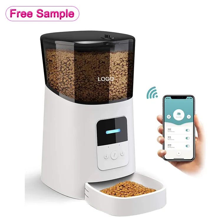 6L Automatic Cat Feeder Wi-Fi Enabled Smart Pet Feeder for Cats and Dogs Auto Dog Food Dispenser