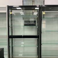 Moderne Aluminium-Glas-Vitrine mit Verstellbaren Regalen LED-Streifenbeleuchtung Hochbelastbar Umweltfreundlich für Trophäen-Einzelhandelsausstellung