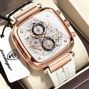 Reloj cronógrafo Poedagar 849 para hombre con correa de silicona multicolor, múltiples subesferas, deportivo, de cuarzo. - Product Image 1