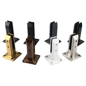 Balaustra di vetro piscina scherma quadrato rubinetto regolabile - Product Image 1