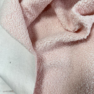 Vente en gros 100% polyester double face bouclé Sherpa Teddy <span class=keywords><strong>laine</strong></span> couverture tissu hiver femmes manteaux et vêtements <span class=keywords><strong>tissus</strong></span> - Product Image 3