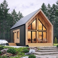Chalet en bois préfabriqué moderne et mobile, résistant aux intempéries, anticorrosion, structure isolée, montage facile, fiable 5