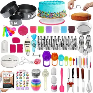 Offre Spéciale 360 pièces de fournitures de décoration de gâteaux, Kit de douilles de glaçage pour cupcakes, pointes de pâtisserie, accessoires de cuisson en acier inoxydable